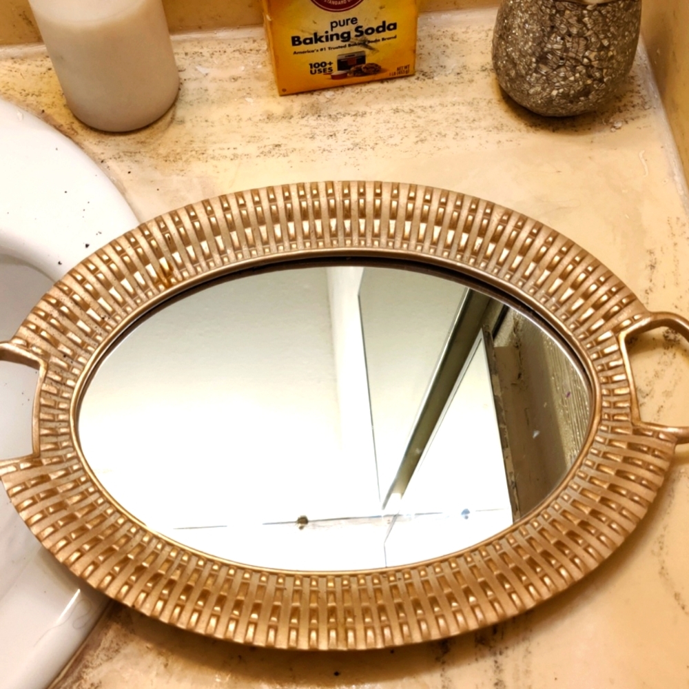 Vanity mirror for jewelry etc